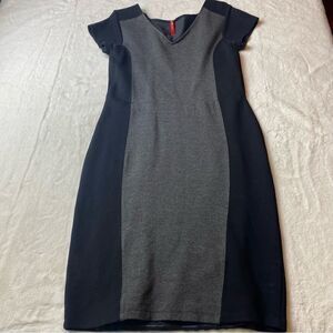 Ruby Ribbon Rita Panel Dress Gray and Black Body Shaping Dress Size Small